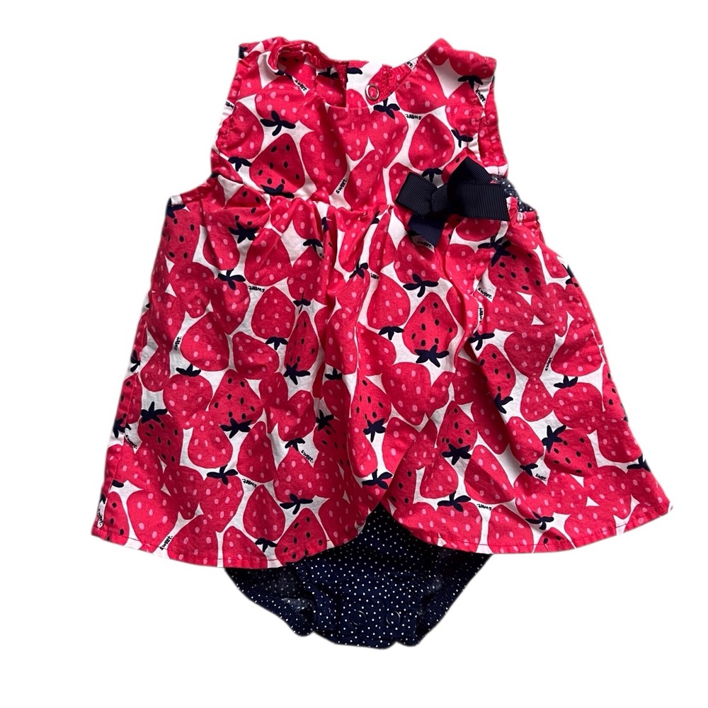 Carters Just One Year Infant Baby 6 Months Strawberry Print One Piece Summer